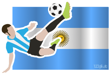 argentinienflagge-fussballspieler.gif von 123gif.de Download & Grußkartenversand