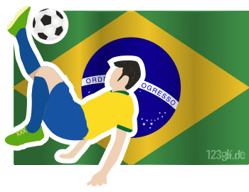 brasilienflagge-fussballspieler.gif von 123gif.de Download & Grußkartenversand