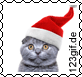 Klicken, um Briefmarke Weihnachts-Katze auszuwählen