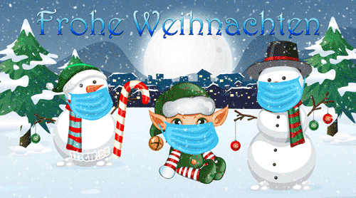 corona-maske-wichtel-schneemann-weihnachten-0002.gif von 123gif.de Download & Grußkartenversand