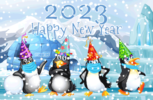 corona-penguins-happy-new-year-0011_2023.gif von 123gif.de Download & Grußkartenversand