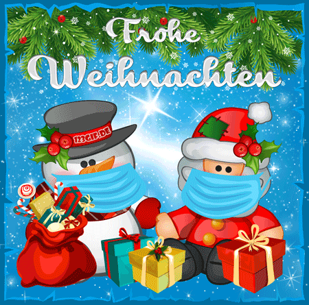 corona-schneemann-nikolaus-frohe-weihnachten-0023.gif von 123gif.de Download & Grußkartenversand