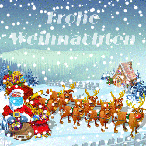 corona-weihnachtschlitten-frohe-weihnachten-0025.gif von 123gif.de Download & Grußkartenversand