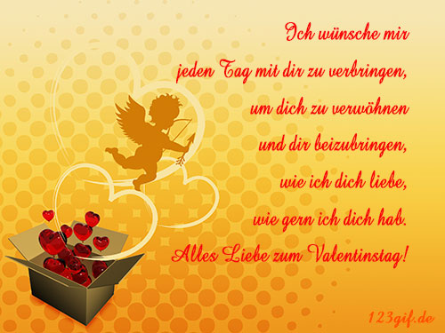 Ich wünsche mir jeden Tag mit dir zu verbringen... Alles Liebe zum Valentinstag