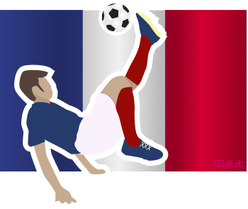frankreichflagge-fussballspieler.gif von 123gif.de Download & Grußkartenversand