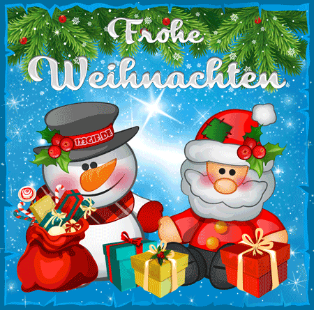 schneemann-nikolaus-frohe-weihnachten-0094.gif von 123gif.de Download & Grußkartenversand