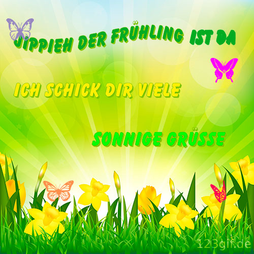 Jippieh der Frühling ist da... sonnige Grüße