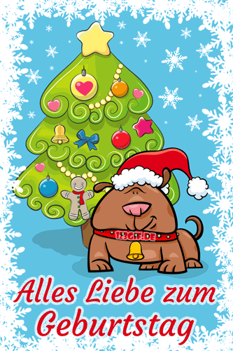geburtstag-hund-weihnachtsbaum-0246.gif von 123gif.de Download & Grußkartenversand