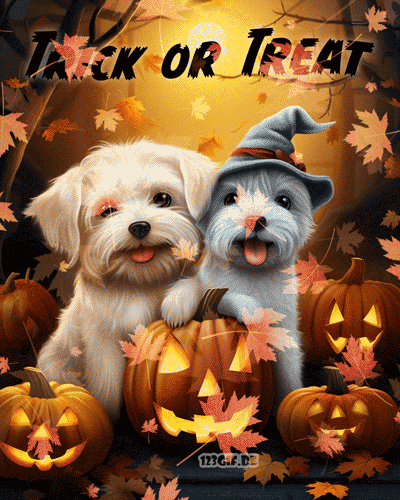 halloween-hunde-trick-or-treat-0452.gif von 123gif.de Download & Grußkartenversand