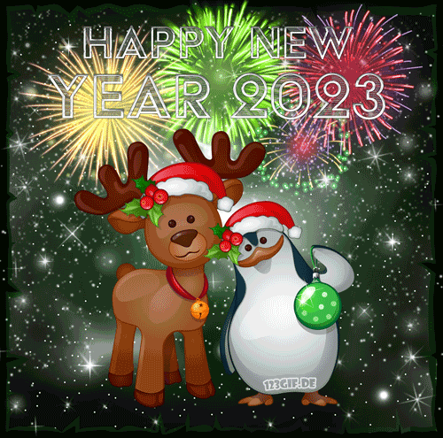 happy-new-year-reindeer-penguin-0009_2023.gif von 123gif.de Download & Grußkartenversand