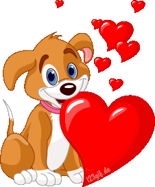 Hund mit großem Herz - kostenlose Herzen Bilder für Homepages ...