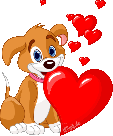 Hund Mit Grossem Herz Kostenlose Herzen Bilder Fur Homepages Gastebucher Communities Hunde 0044 Gif 123gif De