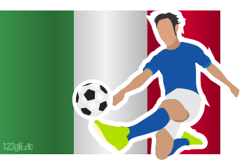 italienflagge-fussballspieler.gif von 123gif.de Download & Grußkartenversand