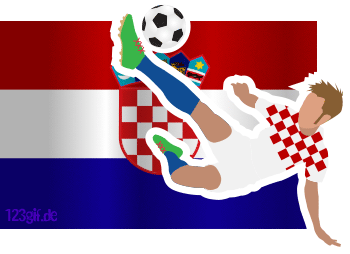 kroatienflagge-fussballspieler.gif von 123gif.de Download & Grußkartenversand