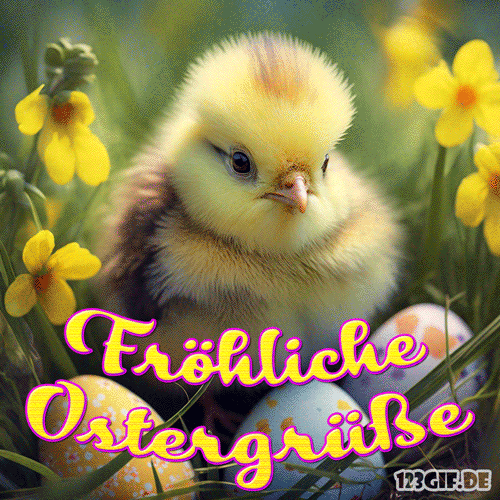 froehliche-ostergruesse-kueken-0024.gif von 123gif.de Download & Grußkartenversand