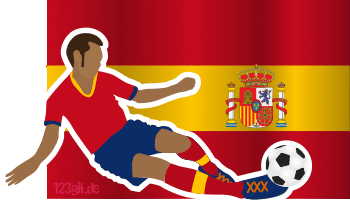 spanienflagge-fussballspieler.gif von 123gif.de Download & Grußkartenversand