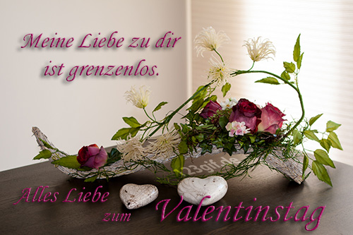 Meine Liebe zu dir ist grenzenlos. Alles Liebe zum Valentinstag