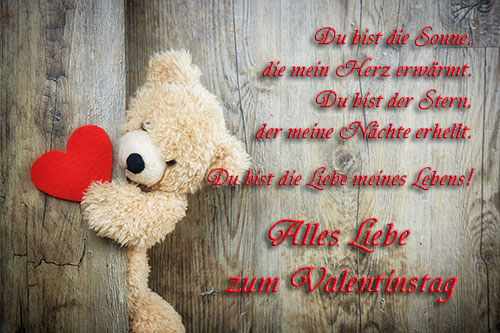 Du bist die Sonne, die mein Herz erwärmt... Alles Liebe zum Valentinstag