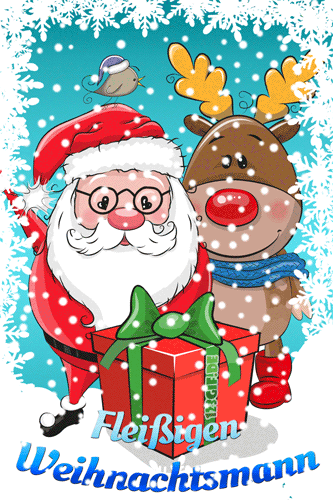 weihnachtsmann-rentier-0162.gif von 123gif.de Download & Grußkartenversand