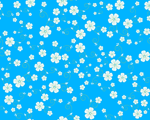 Blumen blau-weiss